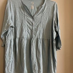 #165StJohn’s Bay,Blouse baby blue,size 1X